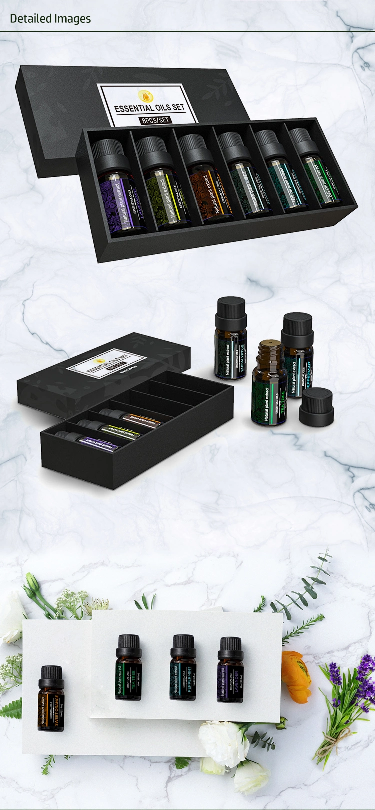 Private Label Wholesale 100% Natural Plant Aromatherapy Essential Oil Pack