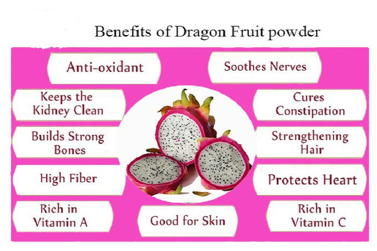 OEM Hot Selling Pitaya Powder Private Label Red Dragon Fruit Powder Suluable for Bakery