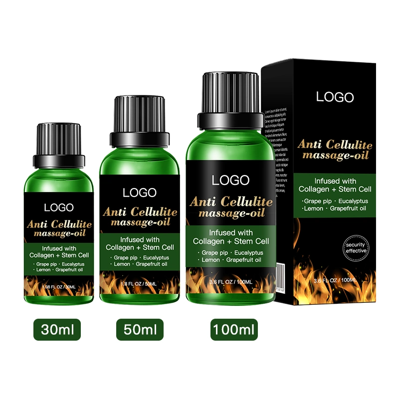 Customize Logo Natural Organic Grapefruit Oil Vitamin a 30ml Weight Loss Hot Massage Anti Cellulite Oil