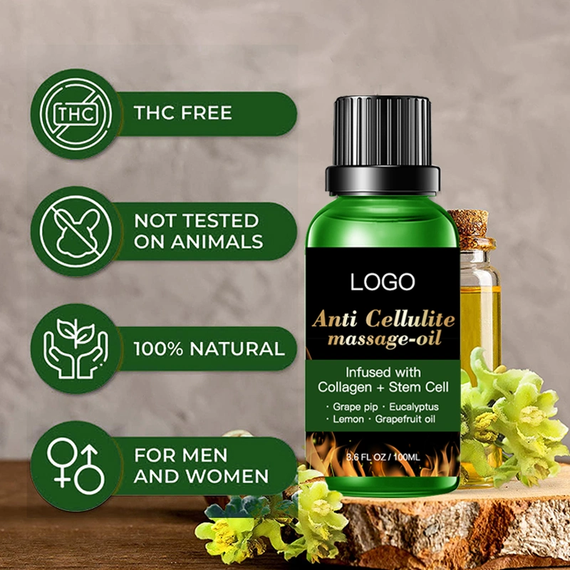 Customize Logo Natural Organic Grapefruit Oil Vitamin a 30ml Weight Loss Hot Massage Anti Cellulite Oil