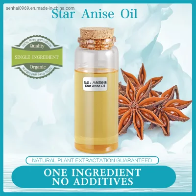 100% Pure Natural Plant Extracted Food Flavor Perfume Oil CAS 68952-43-2 Star Anise Oil for Sale